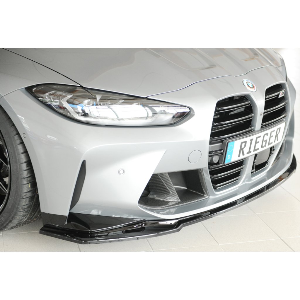 Rieger lipa pod přední nárazník pro BMW řada 3 G81 M3 touring, 07/22-, plast ABS lakovaný do černé lesklé barvy