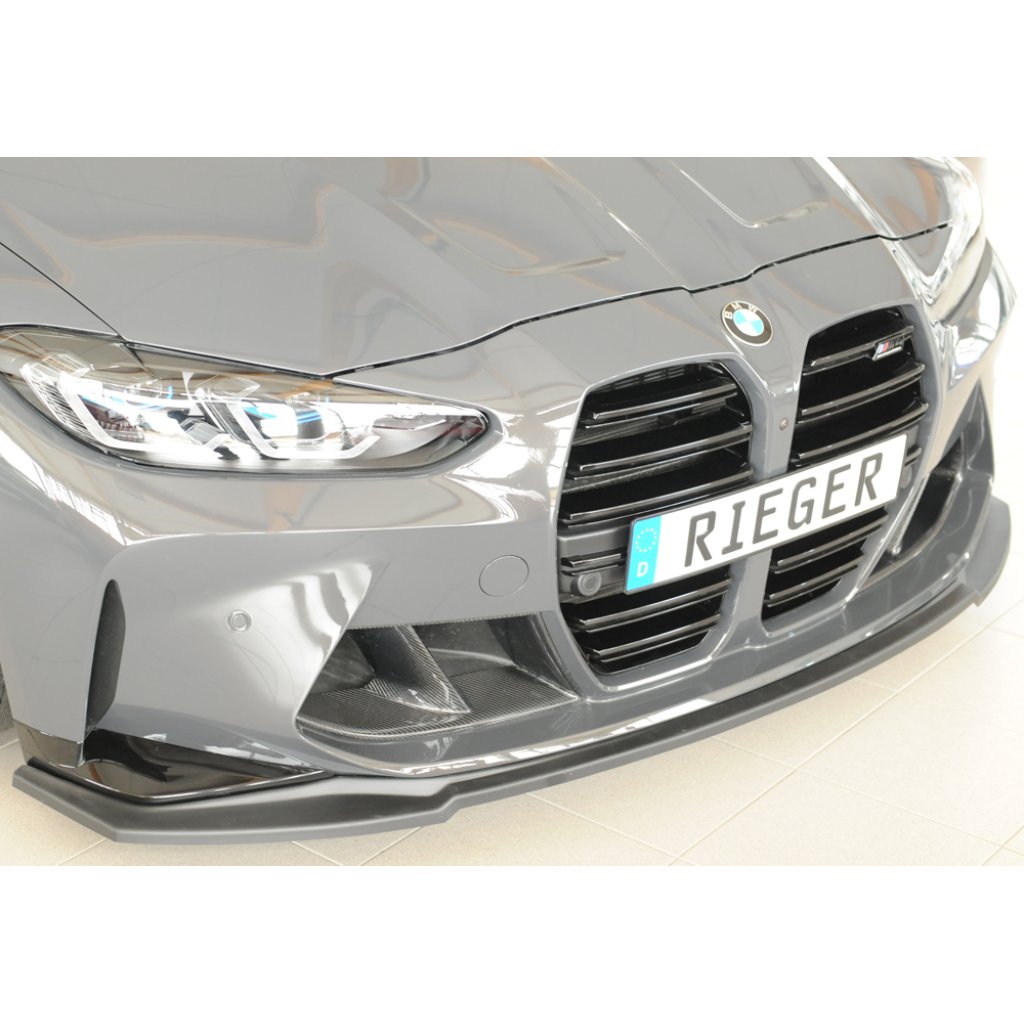 Rieger lipa pod přední nárazník pro BMW řada 4 G83 M4 kabriolet, 06/21-, plast ABS bez povrchové úpravy