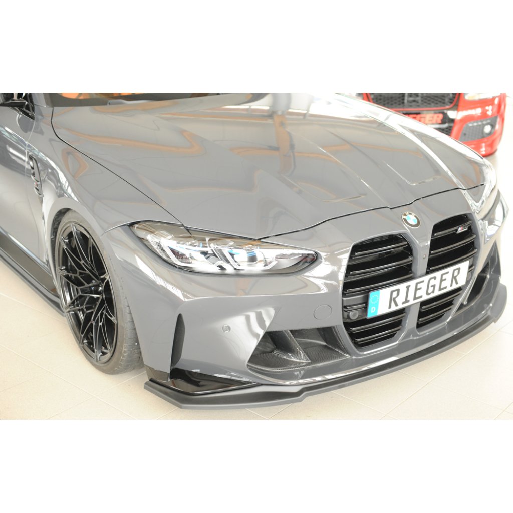 Rieger lipa pod přední nárazník pro BMW řada 4 G83 M4 kabriolet, 06/21-, plast ABS bez povrchové úpravy
