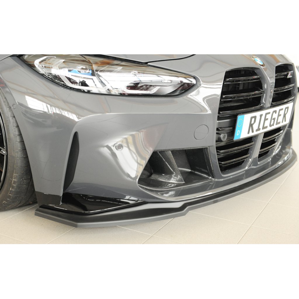 Rieger lipa pod přední nárazník pro BMW řada 4 G83 M4 kabriolet, 06/21-, plast ABS bez povrchové úpravy