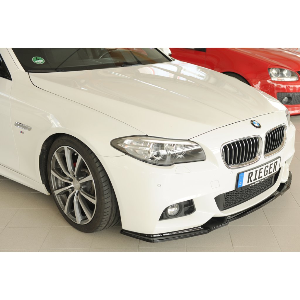 Rieger lipa pod přední nárazník pro BMW řada 5 F11 touring, 09/10-06/13, plast ABS lakovaný do černé lesklé barvy