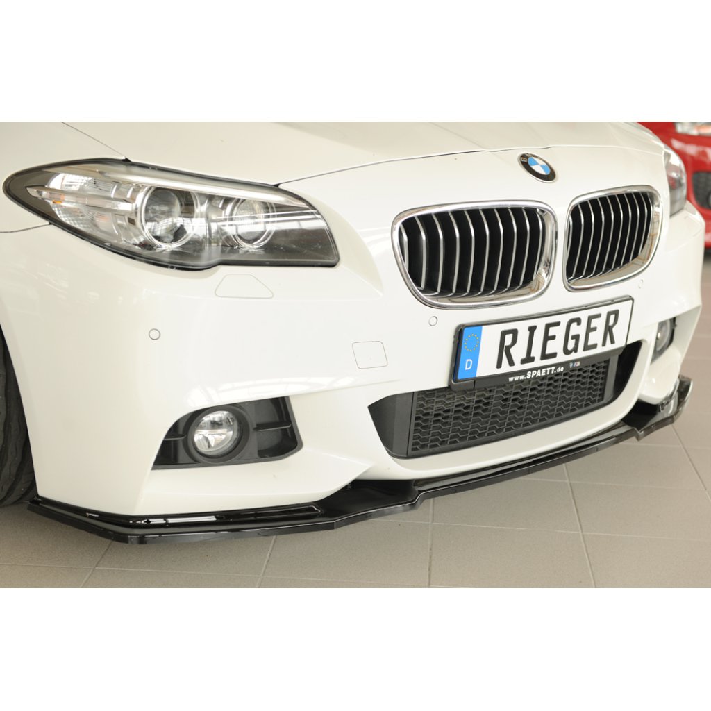 Rieger lipa pod přední nárazník pro BMW řada 5 F11 touring, 09/10-06/13, plast ABS lakovaný do černé lesklé barvy