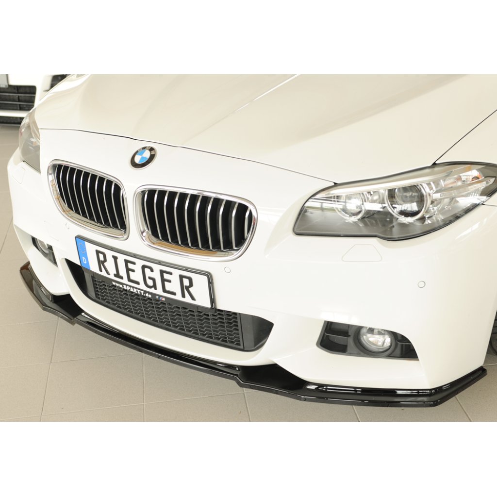 Rieger lipa pod přední nárazník pro BMW řada 5 F11 touring, 09/10-06/13, plast ABS lakovaný do černé lesklé barvy