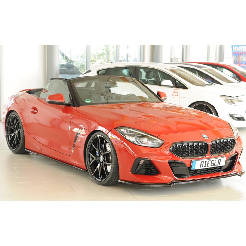 Rieger lipa pod přední nárazník pro BMW Z4 G29, G4Z roadster, 03/19-, plast ABS lakovaný do černé lesklé barvy