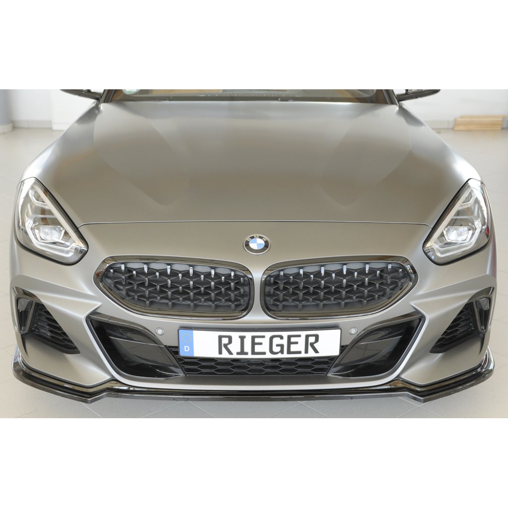 Rieger lipa pod přední nárazník pro BMW Z4 G29, G4Z roadster, 03/19-, plast ABS lakovaný do černé lesklé barvy