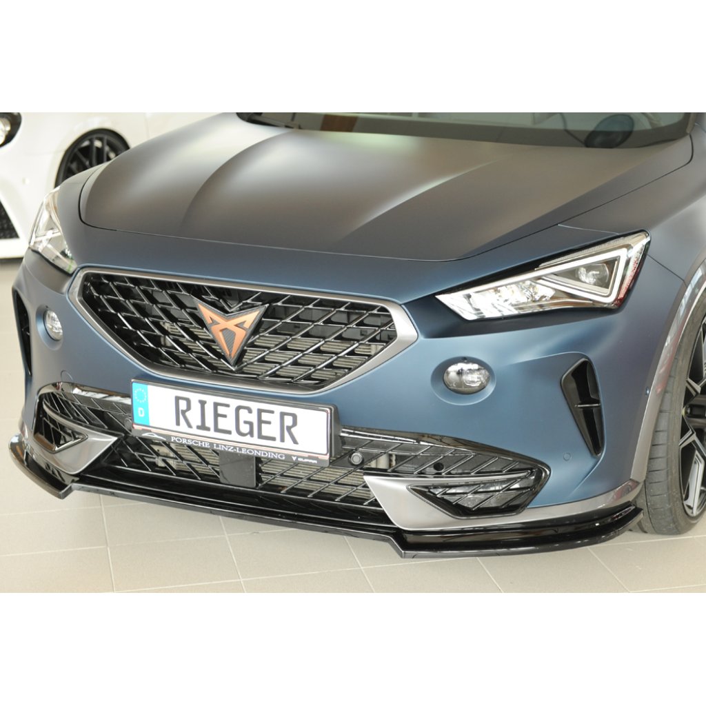 Rieger lipa pod přední nárazník pro Cupra Formentor VZ KM, 07/20-, plast ABS lakovaný do černé lesklé barvy