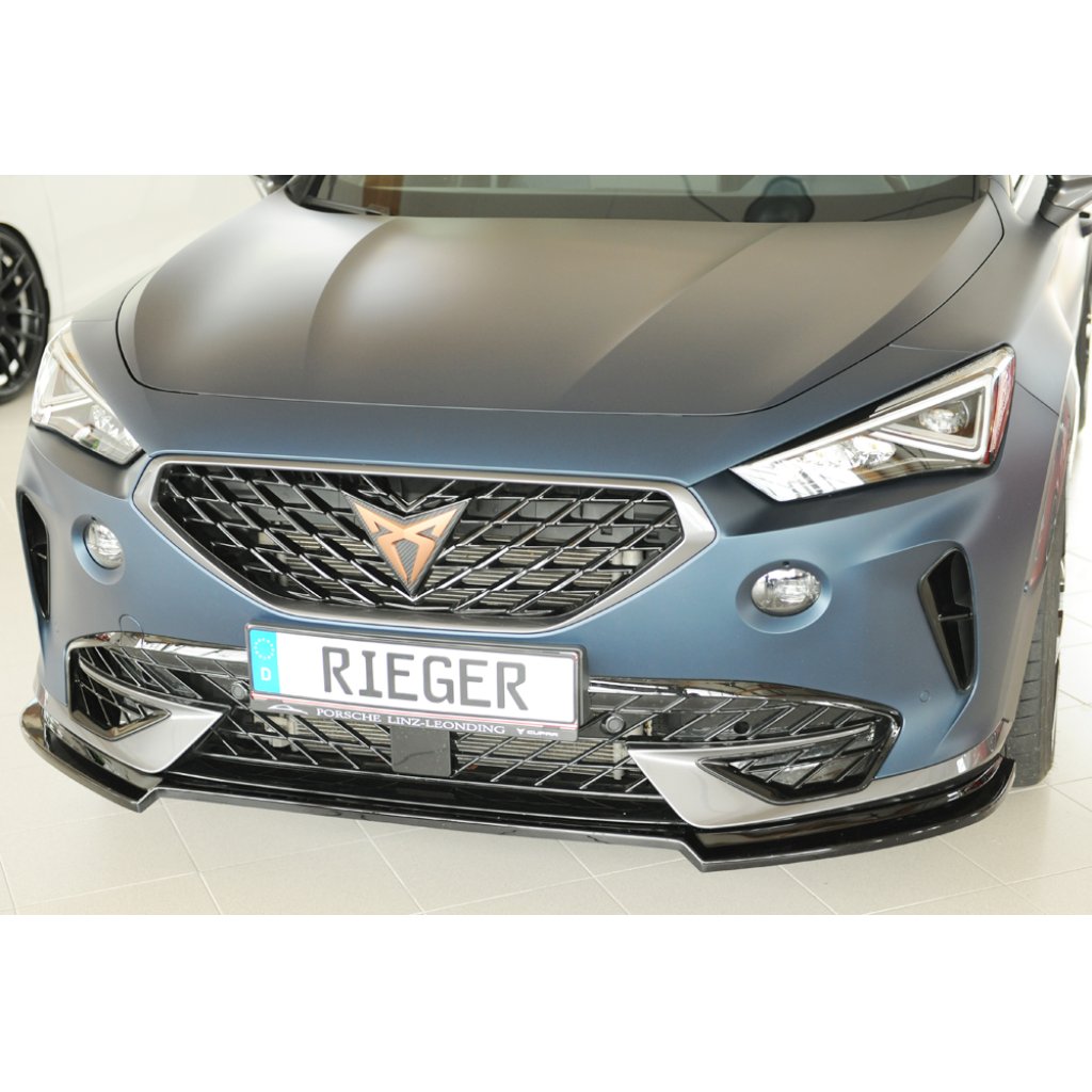 Rieger lipa pod přední nárazník pro Cupra Formentor VZ KM, 07/20-, plast ABS lakovaný do černé lesklé barvy