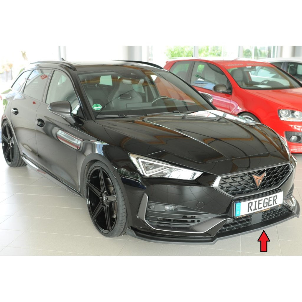 Rieger lipa pod přední nárazník pro Cupra Leon KL 5-dvéř. (ST/sportstourer), 09/20-, plast ABS bez povrchové úpravy