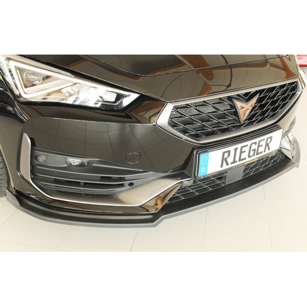 Rieger lipa pod přední nárazník pro Cupra Leon KL 5-dvéř. (ST/sportstourer), 09/20-, plast ABS bez povrchové úpravy