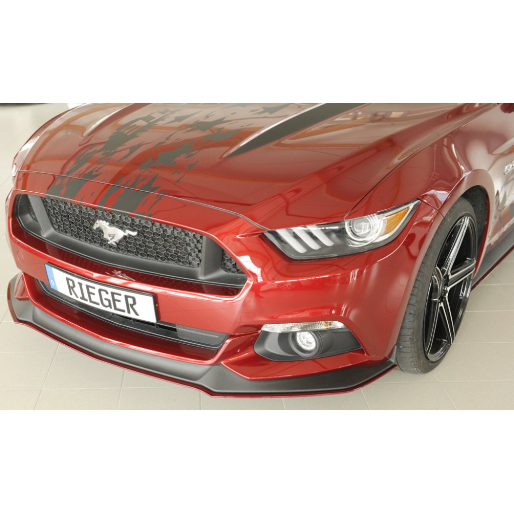 Rieger lipa pod přední nárazník pro Ford Mustang 6 LAE kabriolet, kupé před faceliftem, 11/14-07/17, plast ABS bez povrchové úpravy