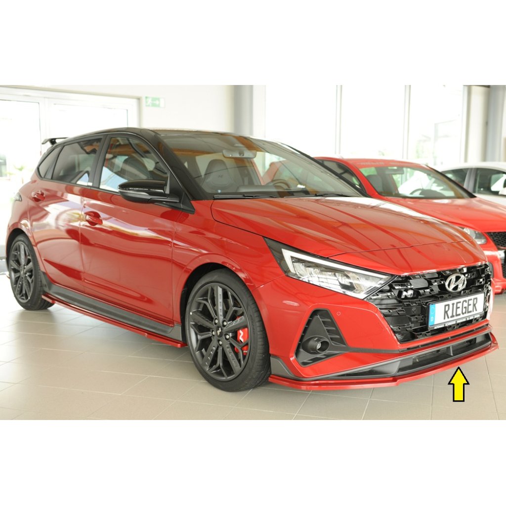 Rieger lipa pod přední nárazník pro Hyundai i20 N-Performance BC3 5-dvéř. (hatchback), 04/21-, plast ABS bez povrchové úpravy