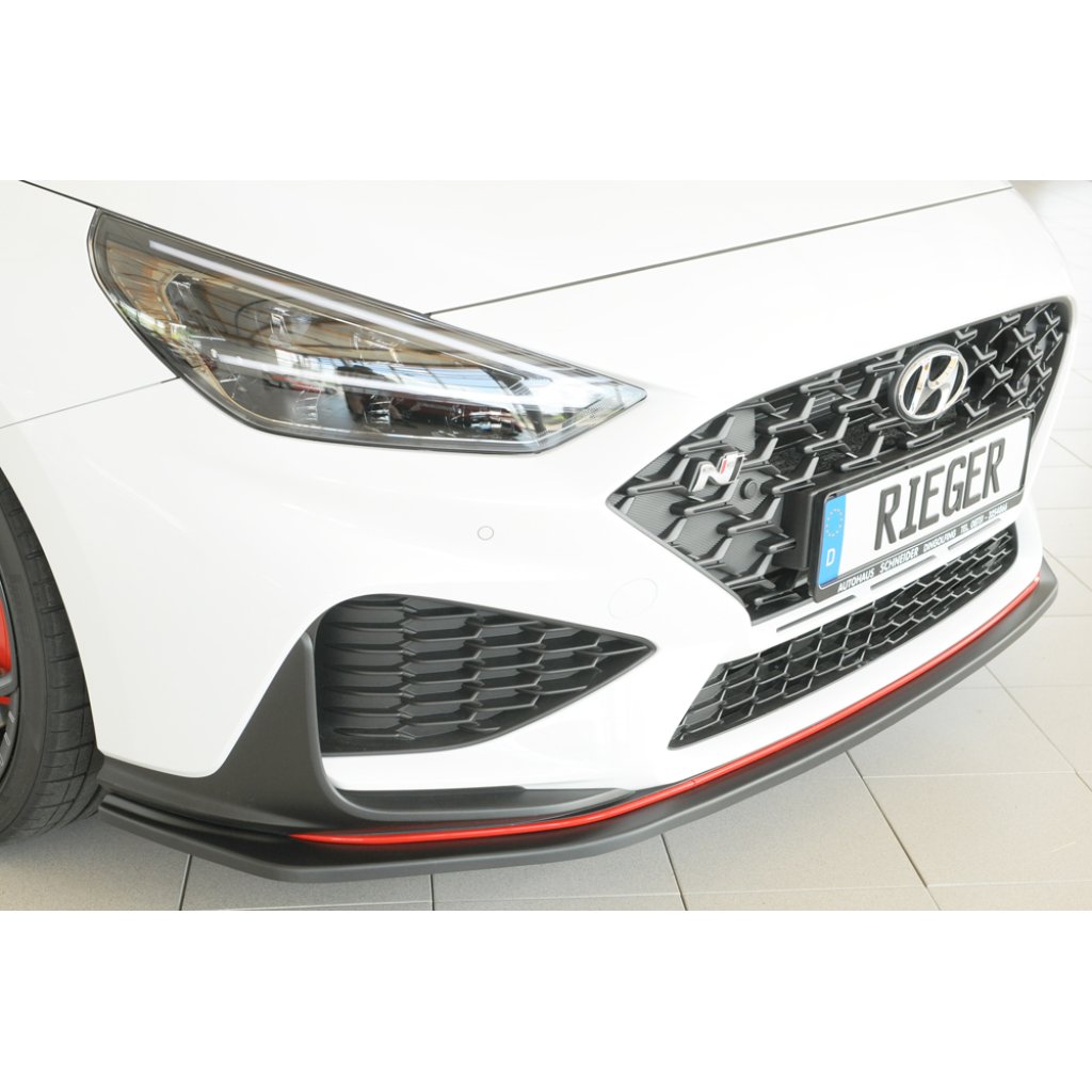 Rieger lipa pod přední nárazník pro Hyundai i30 N-Performance PDE 5-dvéř. (fastback), 05/21-, plast ABS bez povrchové úpravy