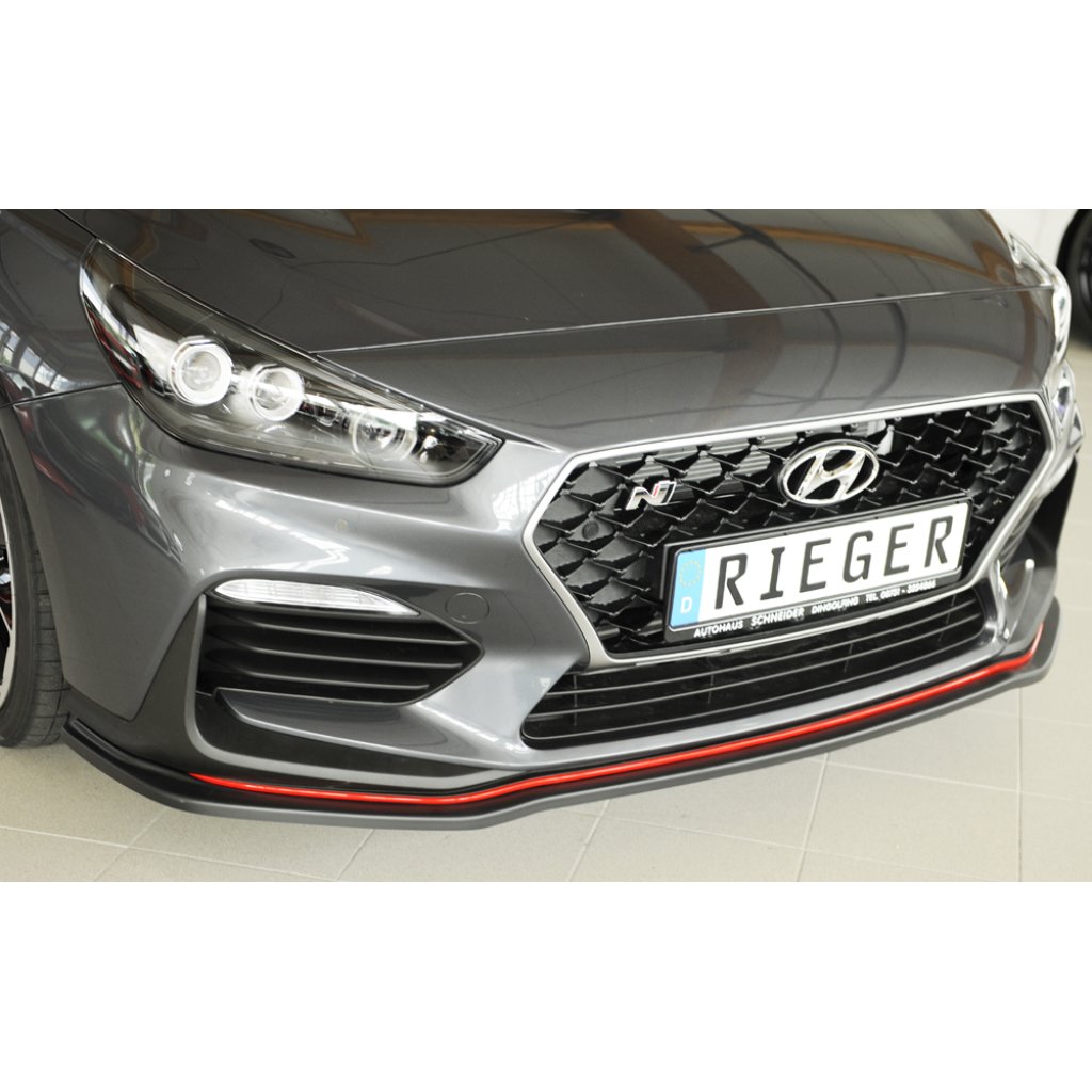 Rieger lipa pod přední nárazník pro Hyundai i30 N-Performance PDE 5-dvéř. (fastback), 5-dvéř. (hatchback), 07/17-, plast ABS bez povrchové úpravy