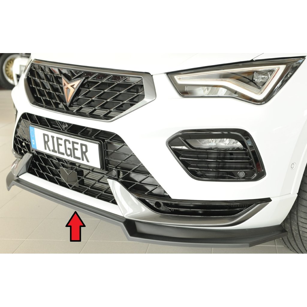 Rieger lipa pod přední nárazník pro Seat Ateca Cupra 5FP, 08/20-, plast ABS bez povrchové úpravy