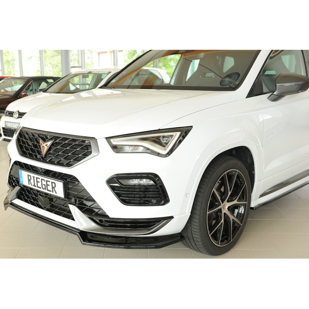 Rieger lipa pod přední nárazník pro Seat Ateca Cupra 5FP, 08/20-, plast ABS lakovaný do černé lesklé barvy