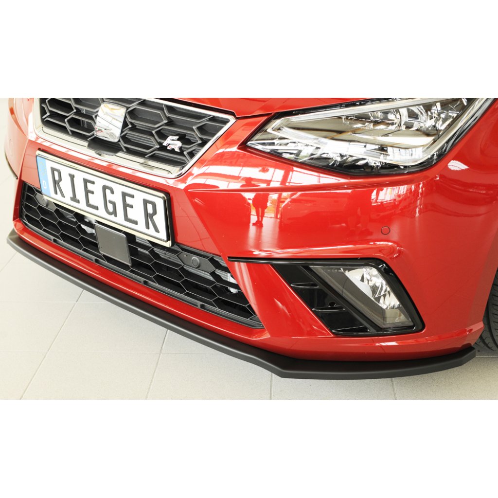 Rieger lipa pod přední nárazník pro Seat Ibiza FR KJ 5-dvéř., 01/17-, plast ABS bez povrchové úpravy
