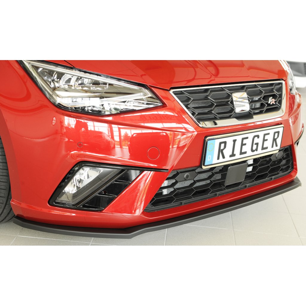 Rieger lipa pod přední nárazník pro Seat Ibiza KJ 5-dvéř., 01/17-, plast ABS bez povrchové úpravy