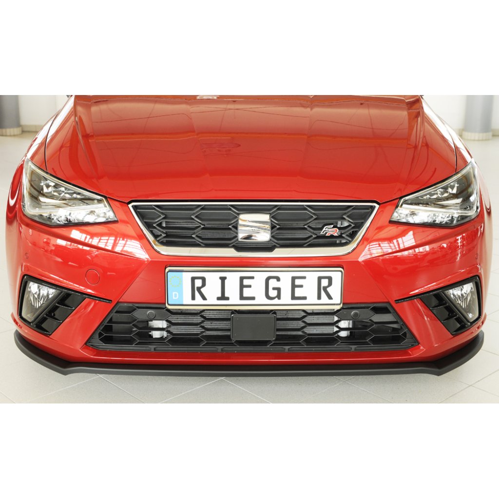 Rieger lipa pod přední nárazník pro Seat Ibiza KJ 5-dvéř., 01/17-, plast ABS bez povrchové úpravy