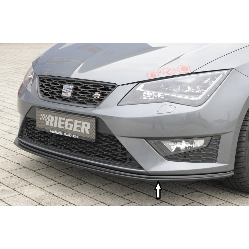 Rieger lipa pod přední nárazník pro Seat Leon Cupra 5F 3-dvéř. (sc), 5-dvéř., 5-dvéř. (ST/Combi) před faceliftem, 03/14-12/16, plast ABS bez povrchové úpravy