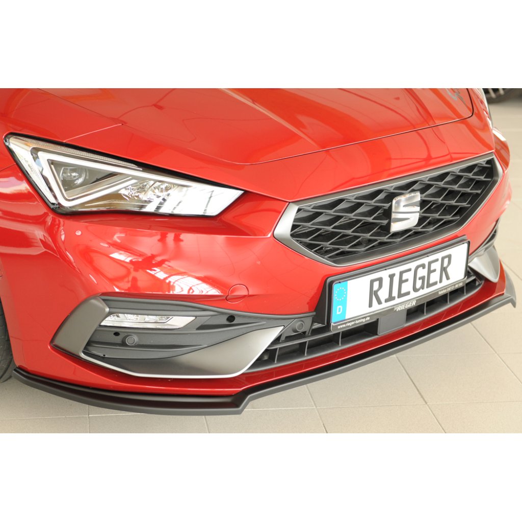 Rieger lipa pod přední nárazník pro Seat Leon KL 5-dvéř., 04/20-, plast ABS bez povrchové úpravy