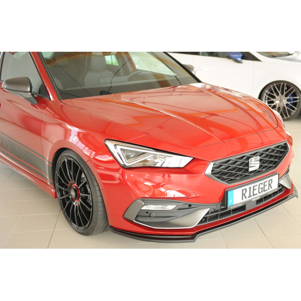Rieger lipa pod přední nárazník pro Seat Leon KL 5-dvéř., 04/20-, plast ABS bez povrchové úpravy