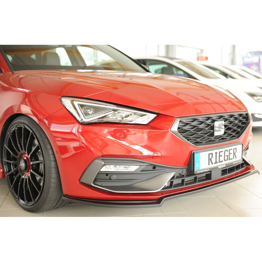 Rieger lipa pod přední nárazník pro Seat Leon KL 5-dvéř., 04/20-, plast ABS bez povrchové úpravy