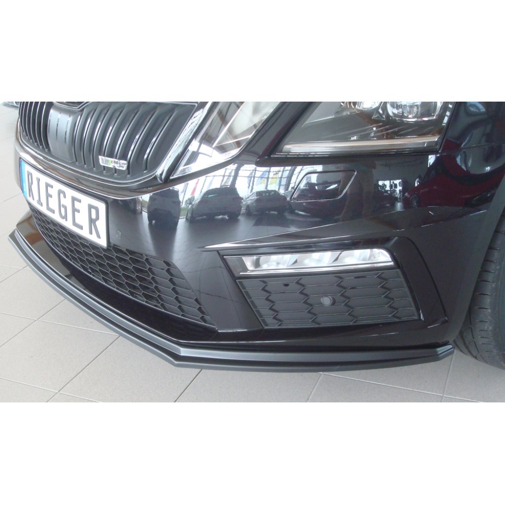 Rieger lipa pod přední nárazník pro Škoda Octavia RS 5E combi, sedan po faceliftu, 02/17-, plast ABS bez povrchové úpravy