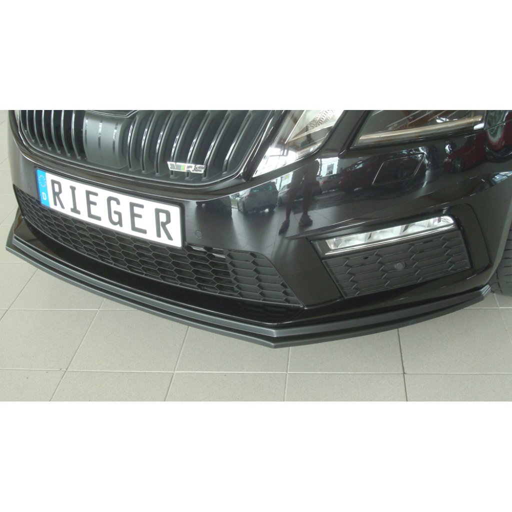 Rieger lipa pod přední nárazník pro Škoda Octavia RS 5E combi, sedan po faceliftu, 02/17-, plast ABS bez povrchové úpravy
