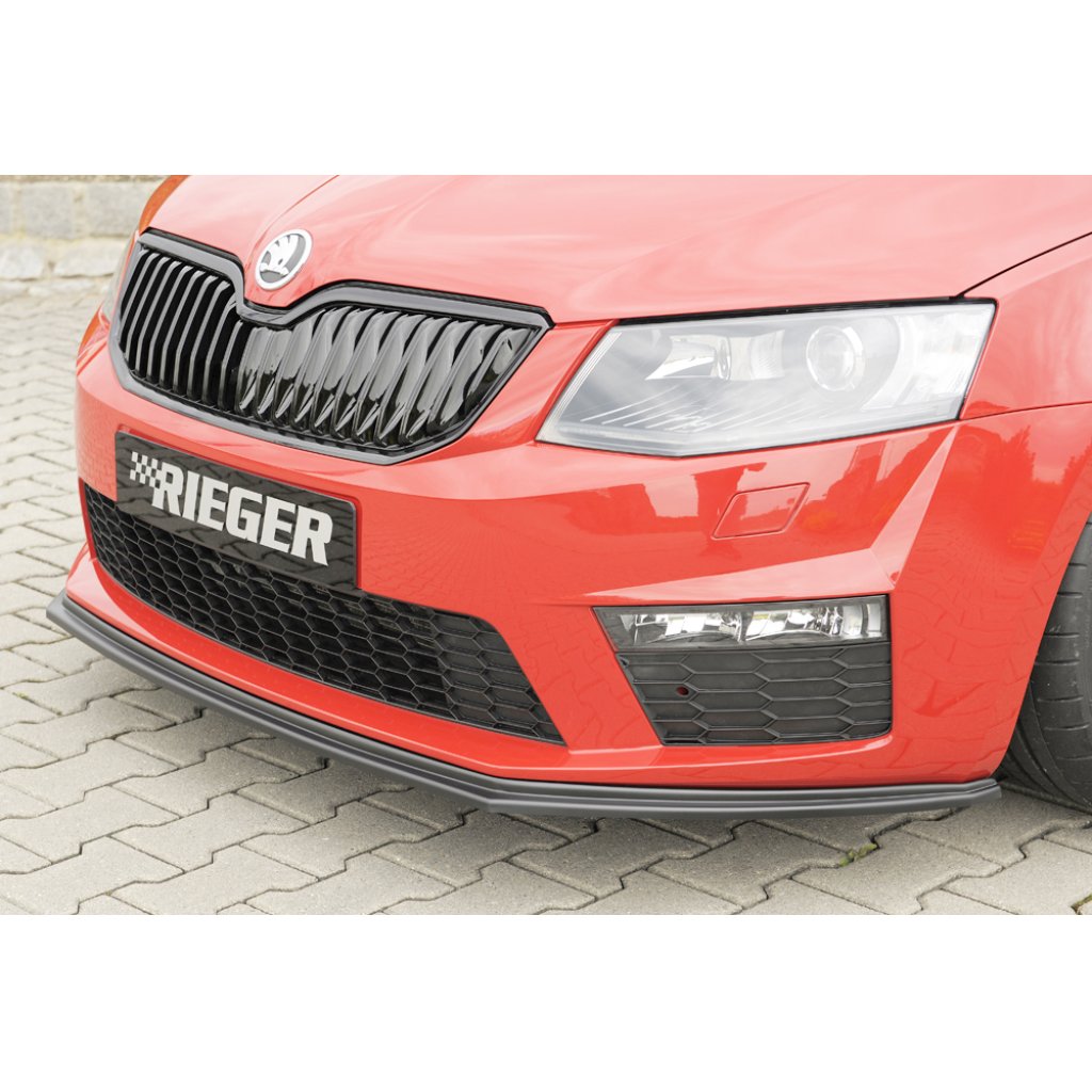 Rieger lipa pod přední nárazník pro Škoda Octavia RS 5E combi, sedan před faceliftem, 06/13-01/17, plast ABS bez povrchové úpravy