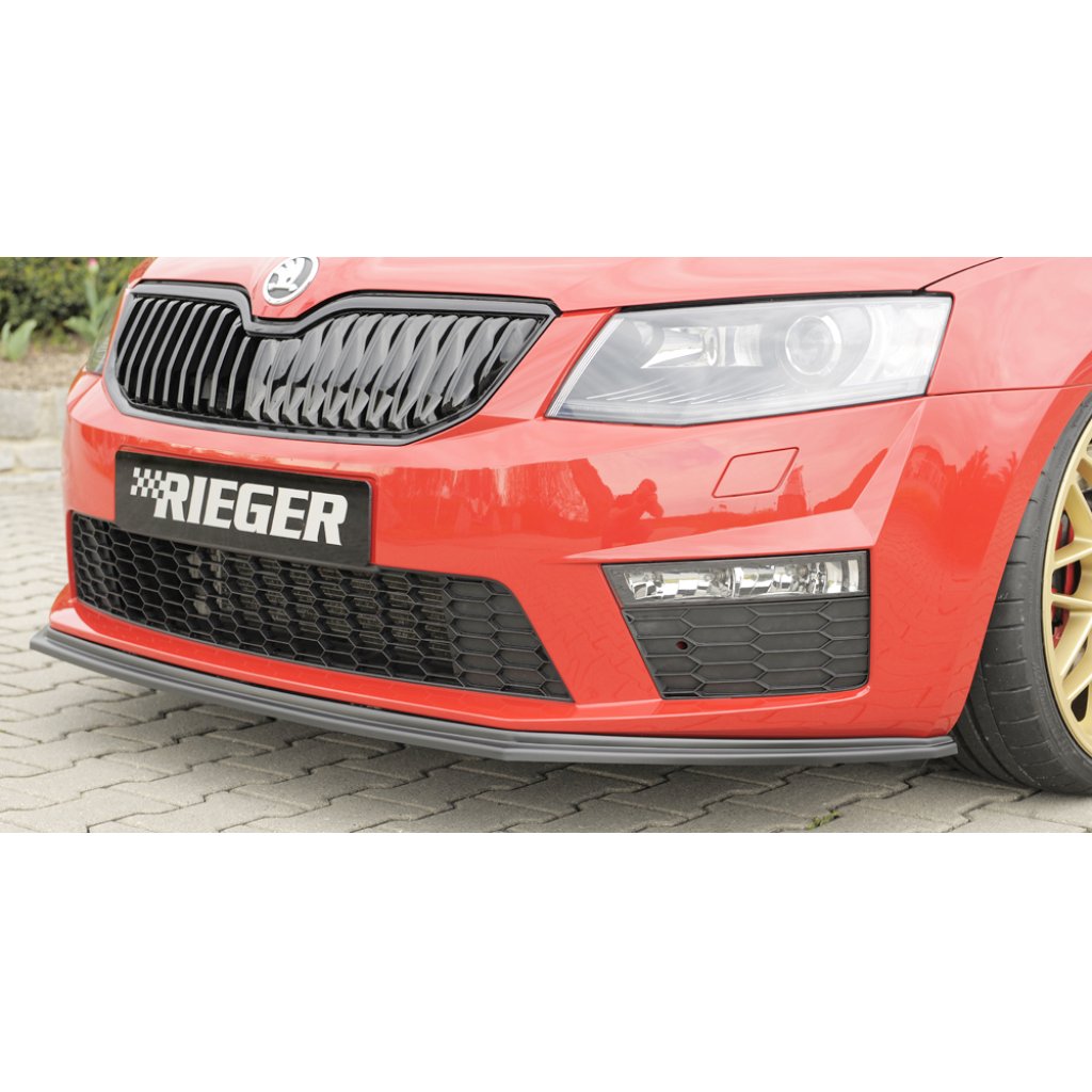 Rieger lipa pod přední nárazník pro Škoda Octavia RS 5E combi, sedan před faceliftem, 06/13-01/17, plast ABS bez povrchové úpravy