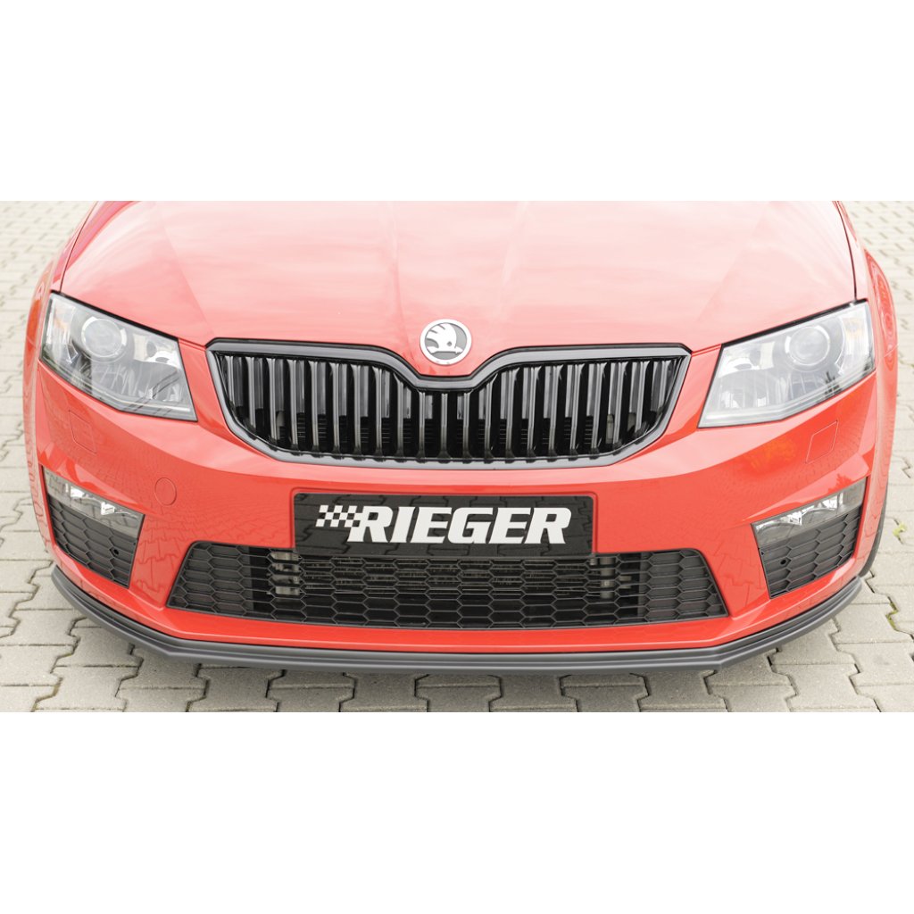 Rieger lipa pod přední nárazník pro Škoda Octavia RS 5E combi, sedan před faceliftem, 06/13-01/17, plast ABS bez povrchové úpravy