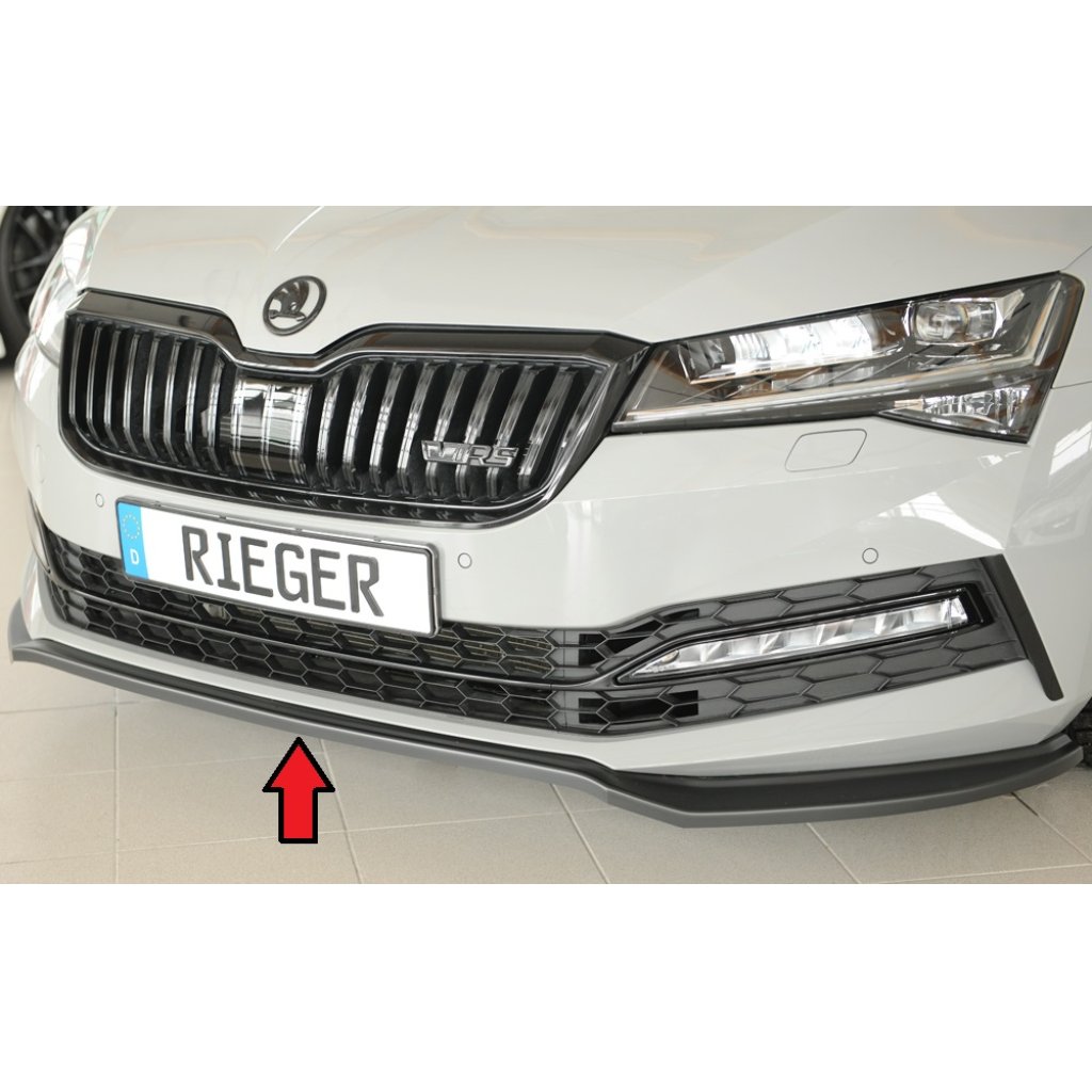 Rieger lipa pod přední nárazník pro Škoda Superb III 3T, 3V combi, 08/19-, plast ABS bez povrchové úpravy