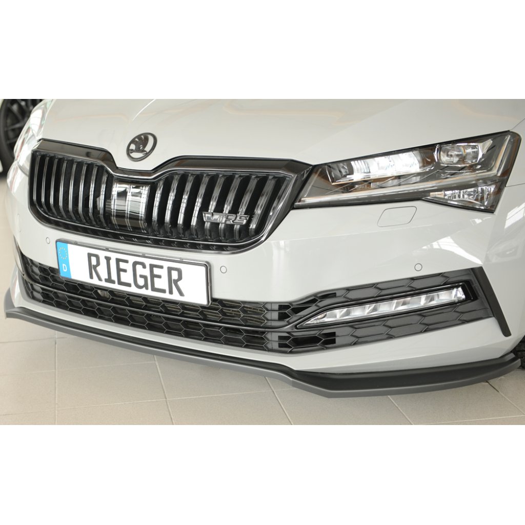 Rieger lipa pod přední nárazník pro Škoda Superb III 3T, 3V combi, 08/19-, plast ABS bez povrchové úpravy