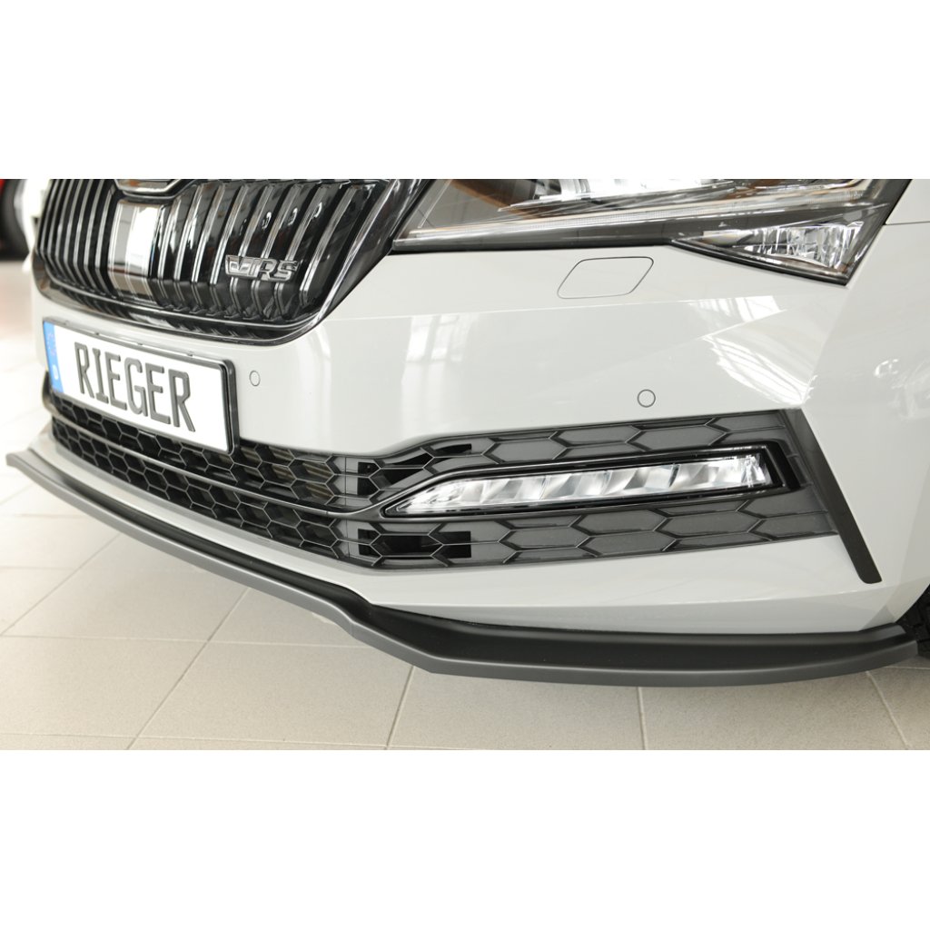 Rieger lipa pod přední nárazník pro Škoda Superb III 3T, 3V combi, 08/19-, plast ABS bez povrchové úpravy