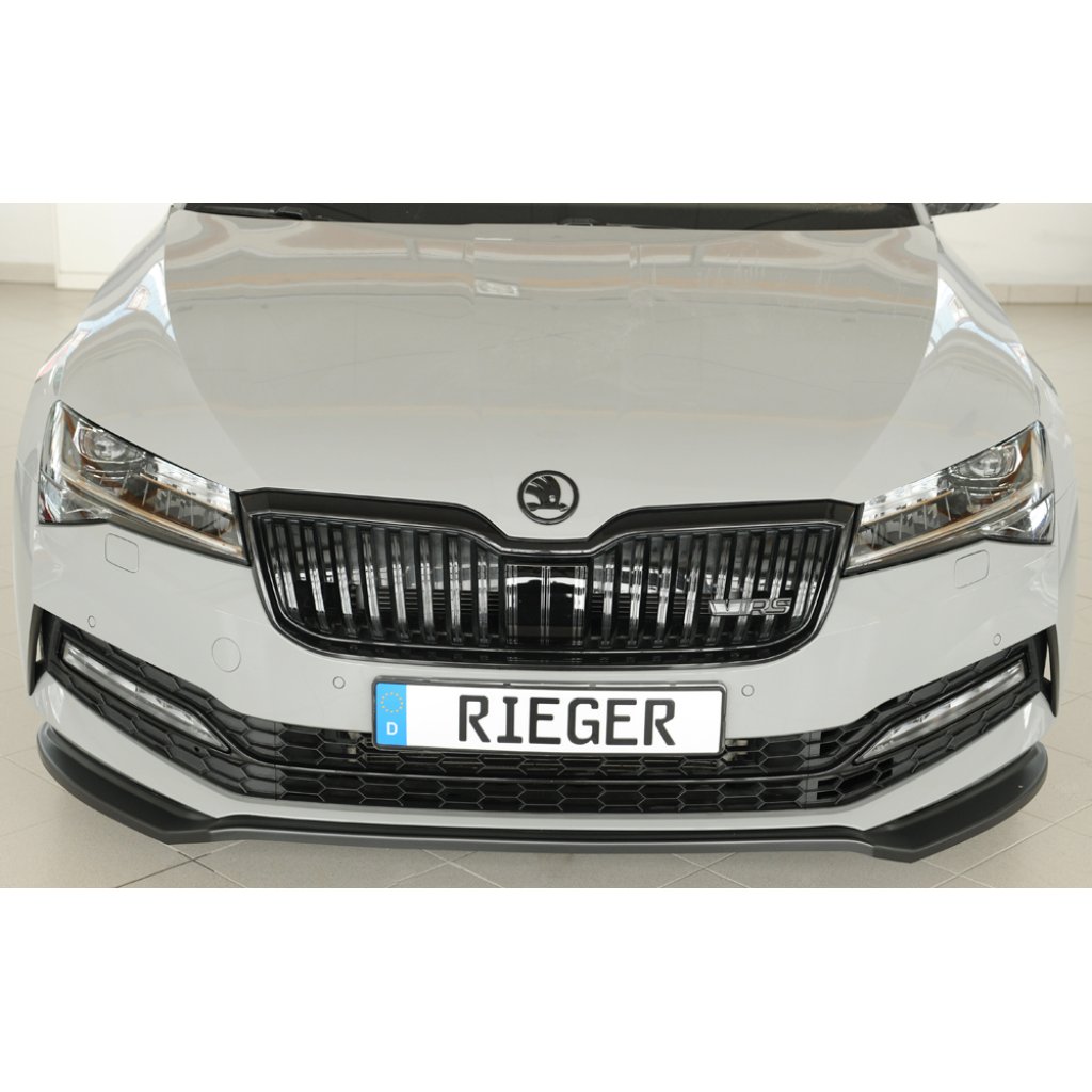 Rieger lipa pod přední nárazník pro Škoda Superb III 3T, 3V combi, 08/19-, plast ABS bez povrchové úpravy