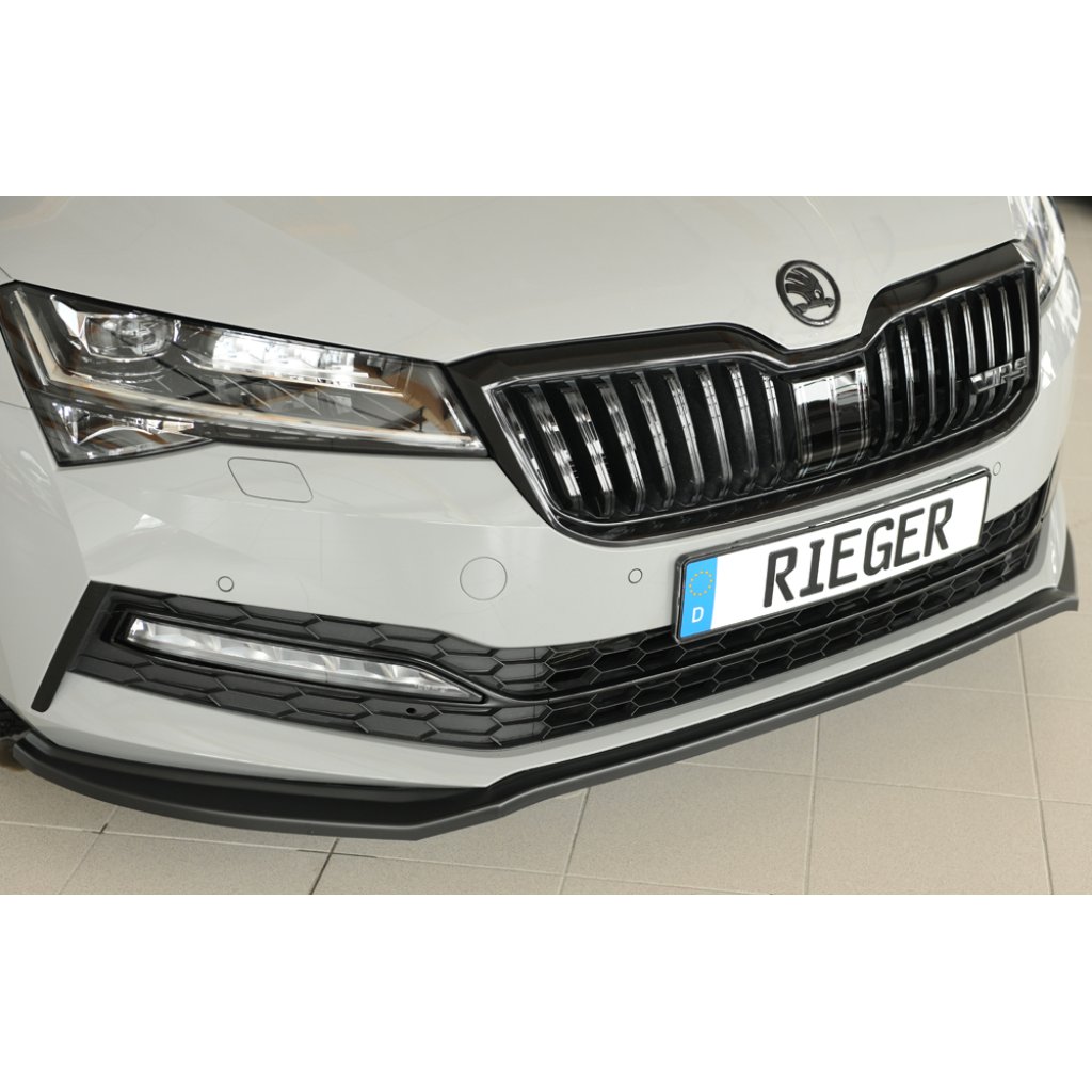 Rieger lipa pod přední nárazník pro Škoda Superb III 3T, 3V combi, 08/19-, plast ABS bez povrchové úpravy