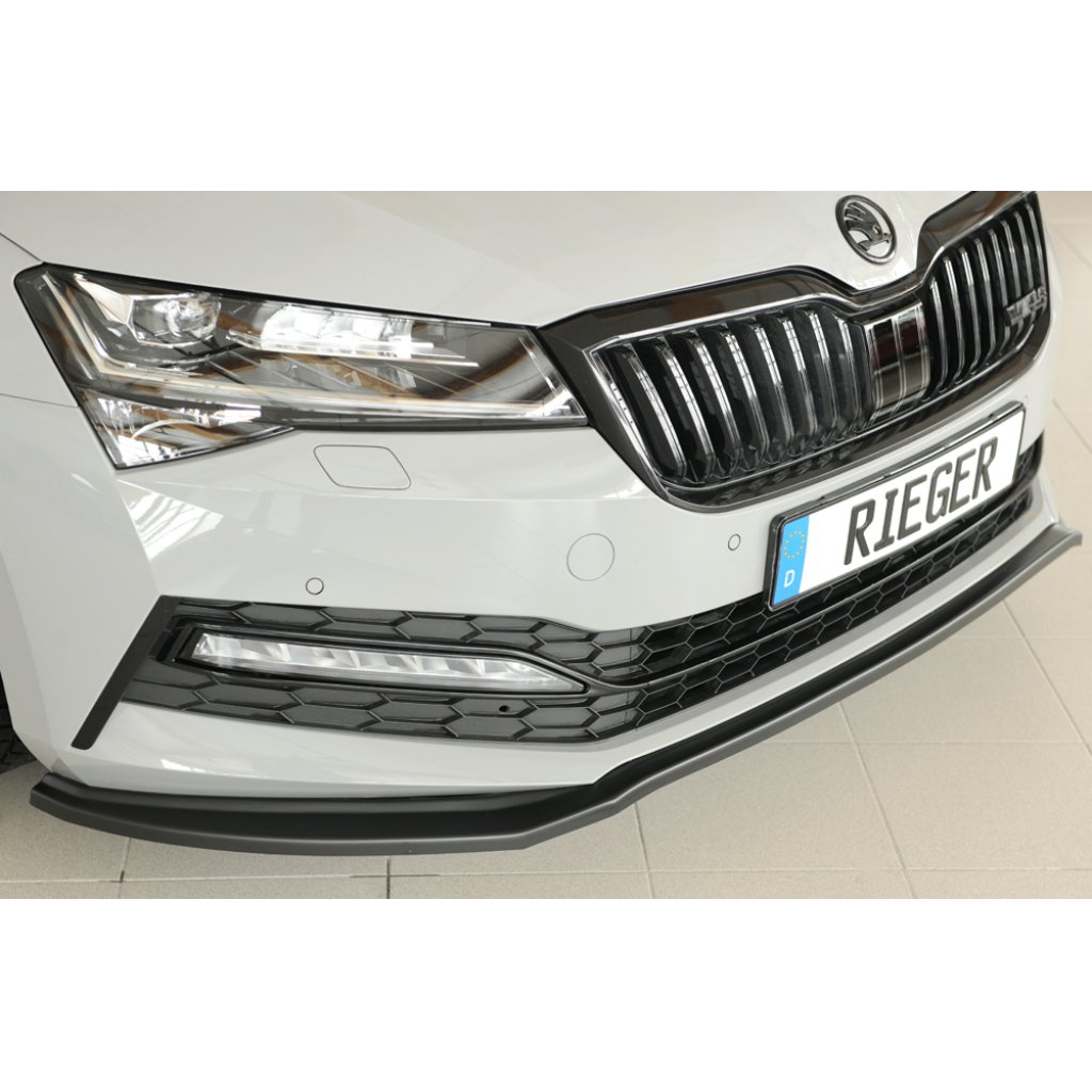 Rieger lipa pod přední nárazník pro Škoda Superb III 3T, 3V combi, 08/19-, plast ABS bez povrchové úpravy