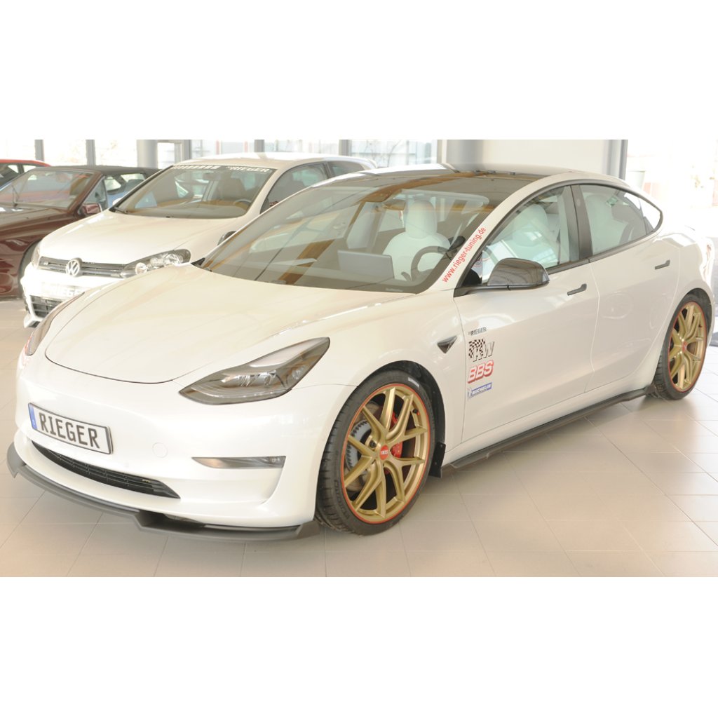 Rieger lipa pod přední nárazník pro Tesla Model 3 003, 06/18-, plast ABS bez povrchové úpravy