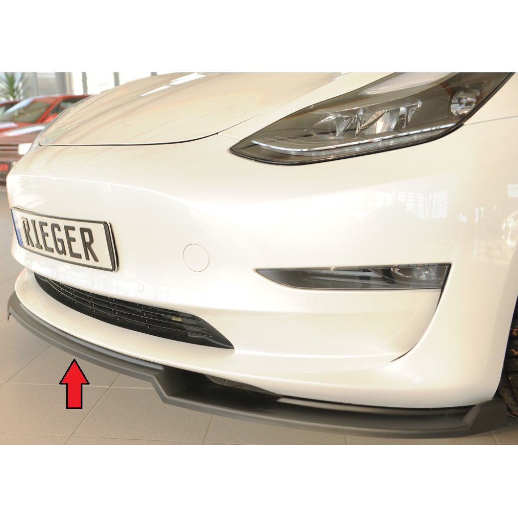 Rieger lipa pod přední nárazník pro Tesla Model 3 003, 06/18-, plast ABS bez povrchové úpravy