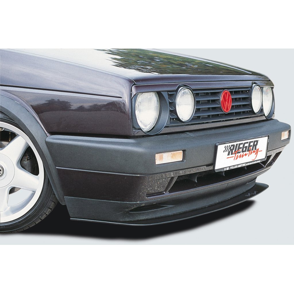 Rieger lipa pod přední nárazník pro Volkswagen Golf 2, 83-91, plast ABS bez povrchové úpravy, pro GL, GTi od r.v. 8/89 s orig. nárazníkem