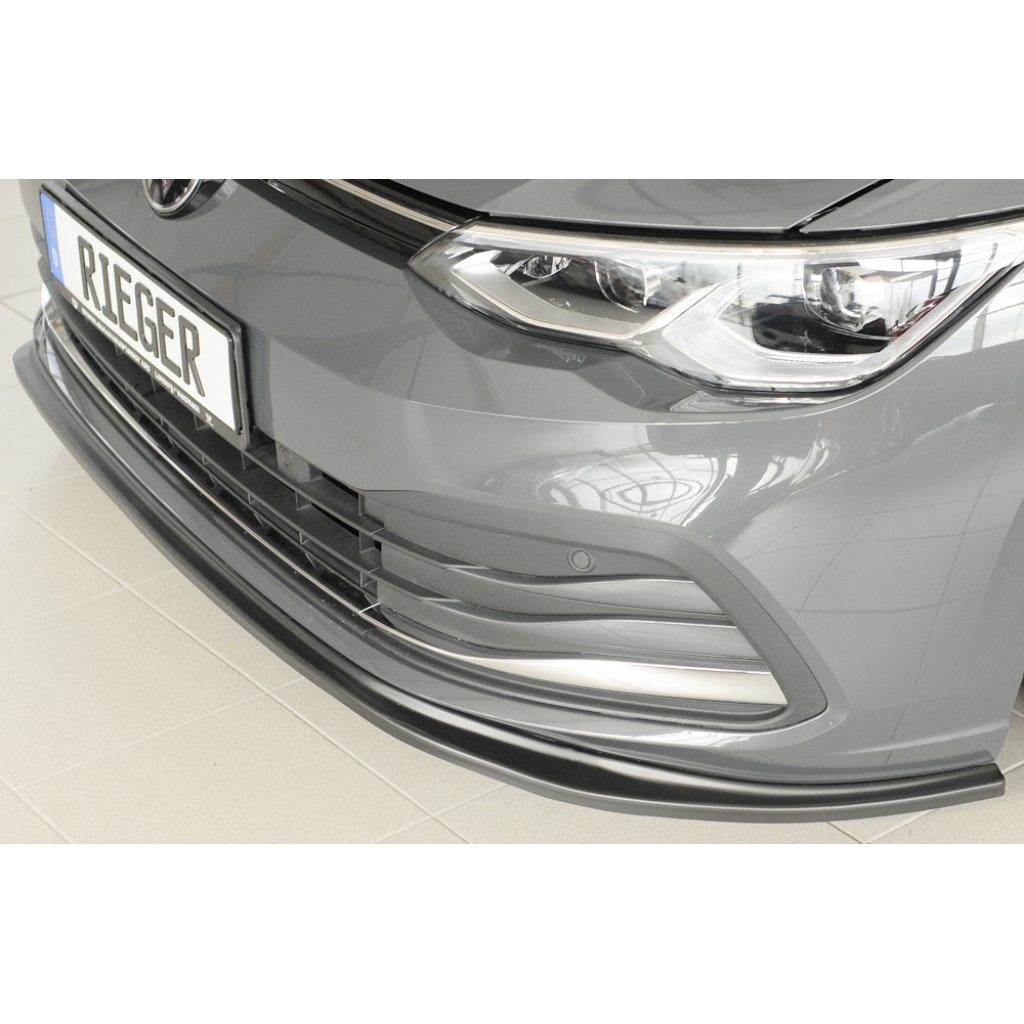 Rieger lipa pod přední nárazník pro Volkswagen Golf 8 3-dvéř., 12/19-, plast ABS bez povrchové úpravy