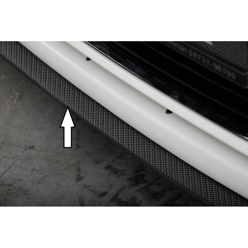 Rieger lipa pod přední nárazník Rieger pro Audi A1 8X 3-dvéř., 5-dvéř. (sportback) před faceliftem, 08/10-12/14, plast ABS s povrchovou úpravou Carbon-Look