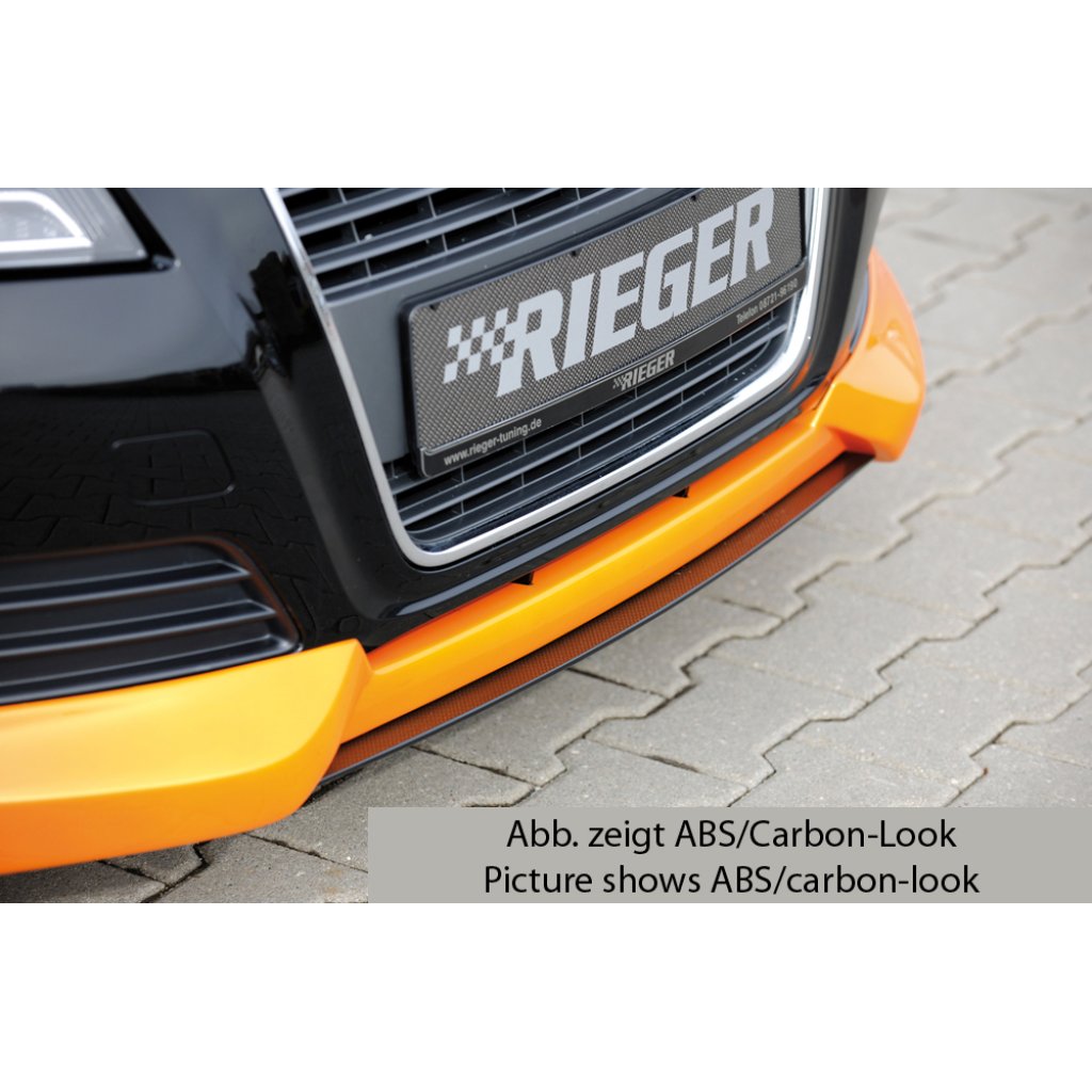 Rieger lipa pod přední nárazník Rieger pro Audi A3 8P 3-dvéř., 5-dvéř., kabriolet, Sportback po faceliftu, 07/08-, plast ABS bez povrchové úpravy