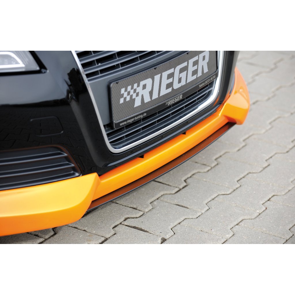 Rieger lipa pod přední nárazník Rieger pro Audi A3 8P 3-dvéř., 5-dvéř., kabriolet, Sportback po faceliftu, 07/08-, plast ABS s povrchovou úpravou Carbon-Look