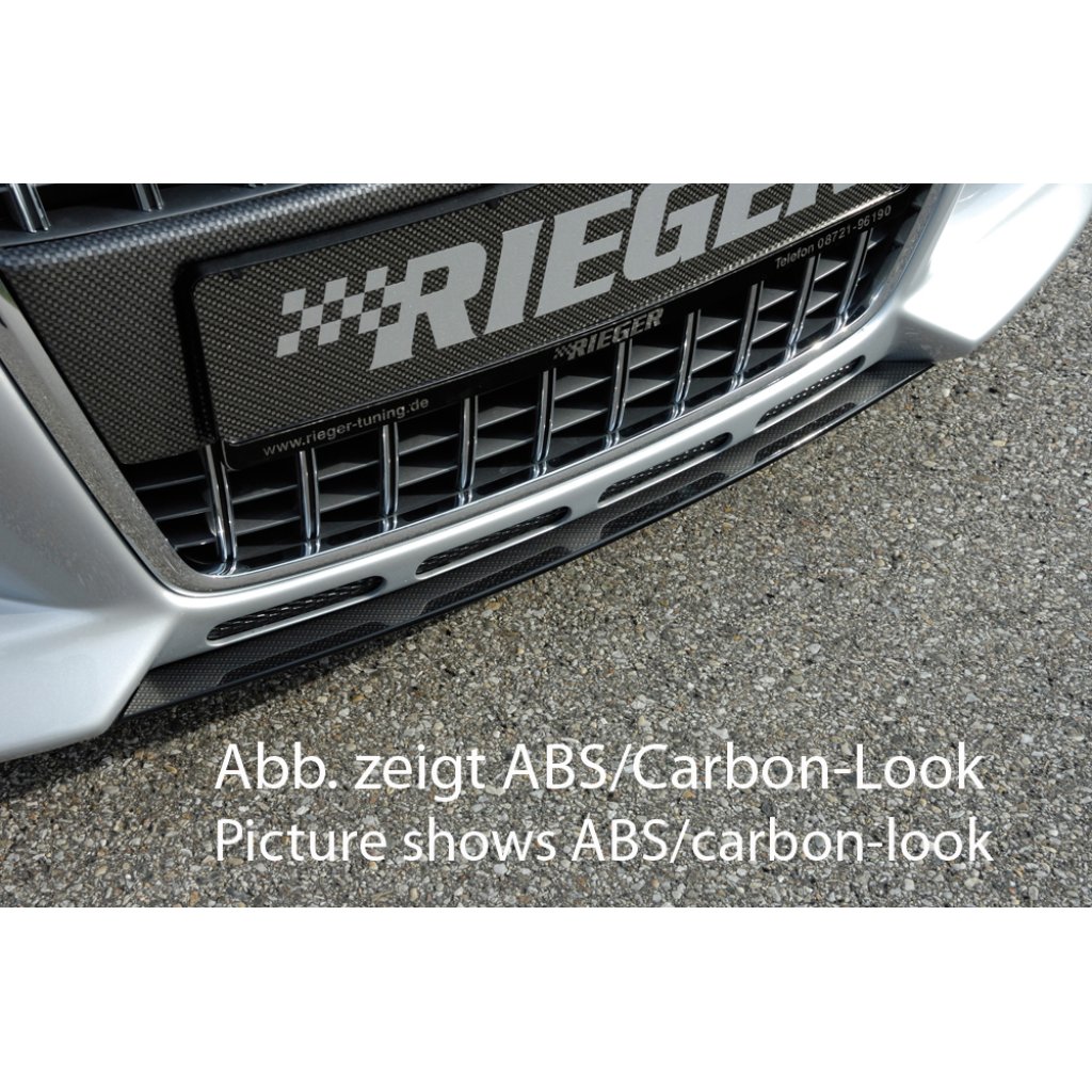Rieger lipa pod přední nárazník Rieger pro Audi A3 8P 3-dvéř., 5-dvéř., Sportback, 06/05-06/08, plast ABS bez povrchové úpravy
