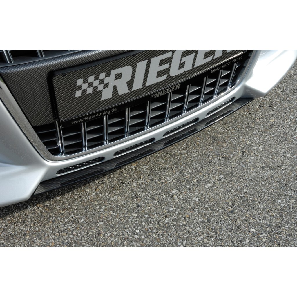 Rieger lipa pod přední nárazník Rieger pro Audi A3 8P 3-dvéř., 5-dvéř., Sportback, 06/05-06/08, plast ABS s povrchovou úpravou Carbon-Look