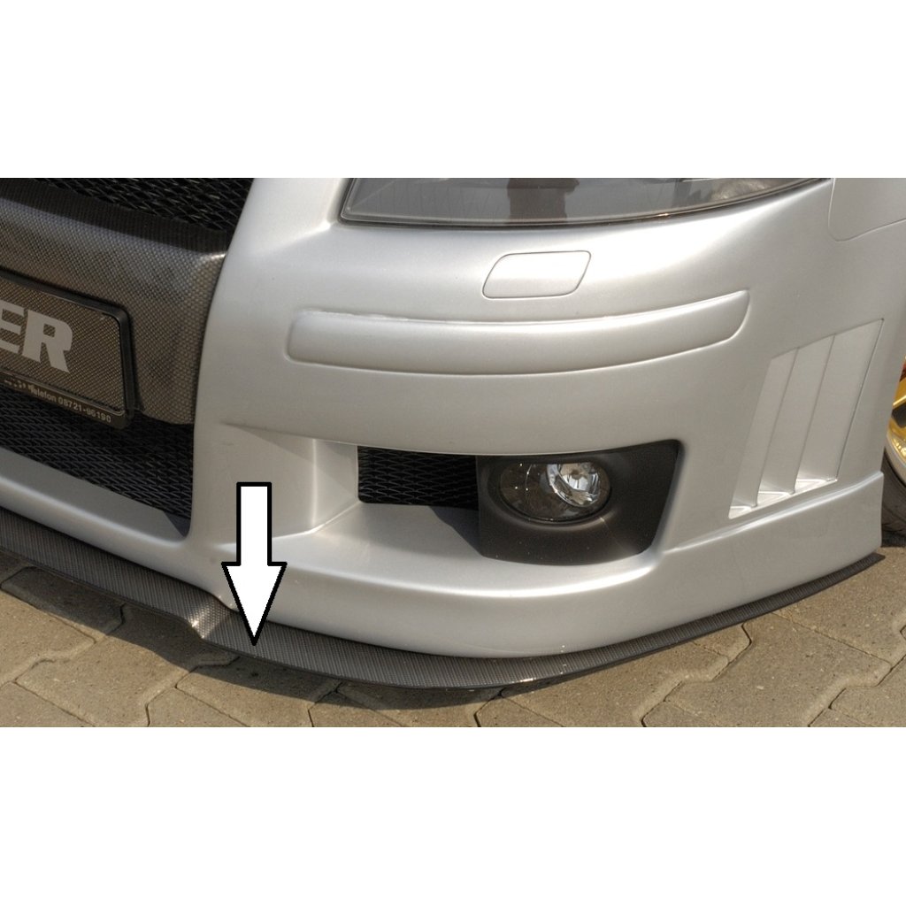 Rieger lipa pod přední nárazník Rieger pro Audi A3 8P 3-dvéř. před faceliftem, -05/05, plast ABS s povrchovou úpravou Carbon-Look