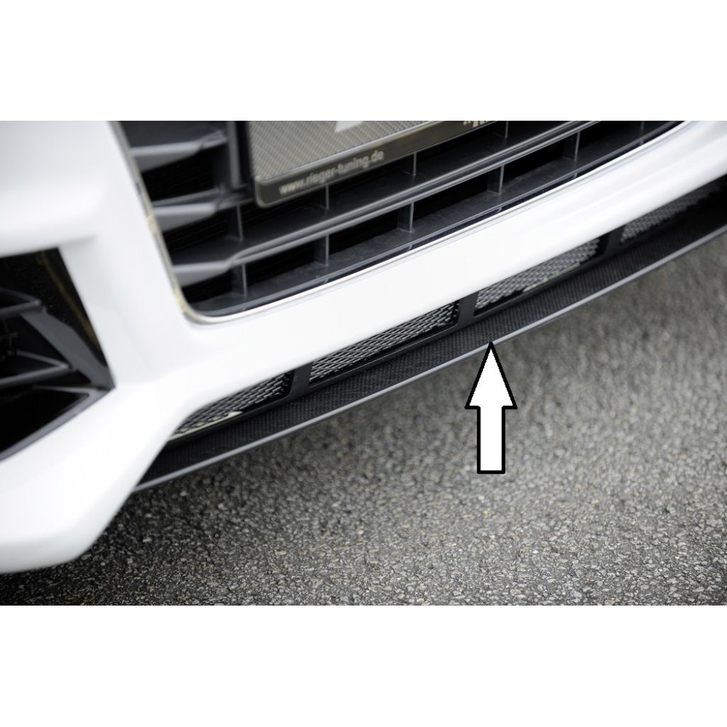 Rieger lipa pod přední nárazník Rieger pro Audi A3 8V 3-dvéř. (hatchback 8V1), 5-dvéř. (sportback 8VA) před faceliftem, 07/12-08/16, plast ABS s povrchovou úpravou Carbon-Look, pod přední nárazník Rieger obj. kód K 00056790/91/92/93