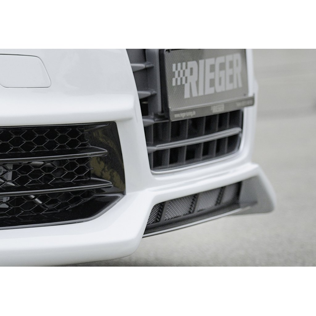 Rieger lipa pod přední nárazník Rieger pro Audi A3 8V 3-dvéř. (hatchback 8V1), 5-dvéř. (sportback 8VA) před faceliftem, 07/12-08/16, plast ABS s povrchovou úpravou Carbon-Look, pod přední nárazník Rieger obj. kód K 00056790/91/92/93