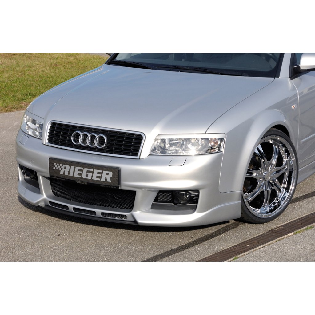 Rieger lipa pod přední nárazník Rieger pro Audi A4 8E avant, sedan, 11/00-10/04, plast ABS s povrchovou úpravou Carbon-Look